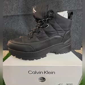 Calvin Klein Black Quilted High-Top Sneakers